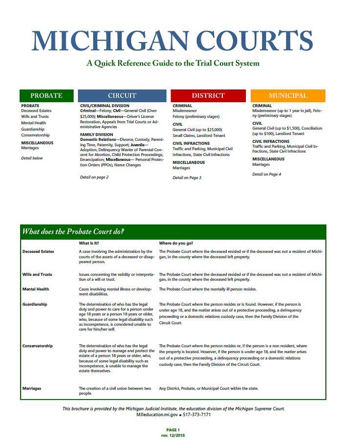 Michigan Court Quick Reference Guide